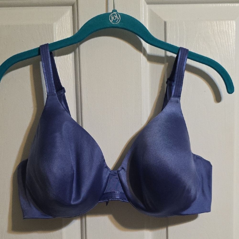 Bali 38C Purple Full-Coverage Bra with Molded Cups and Wide Straps